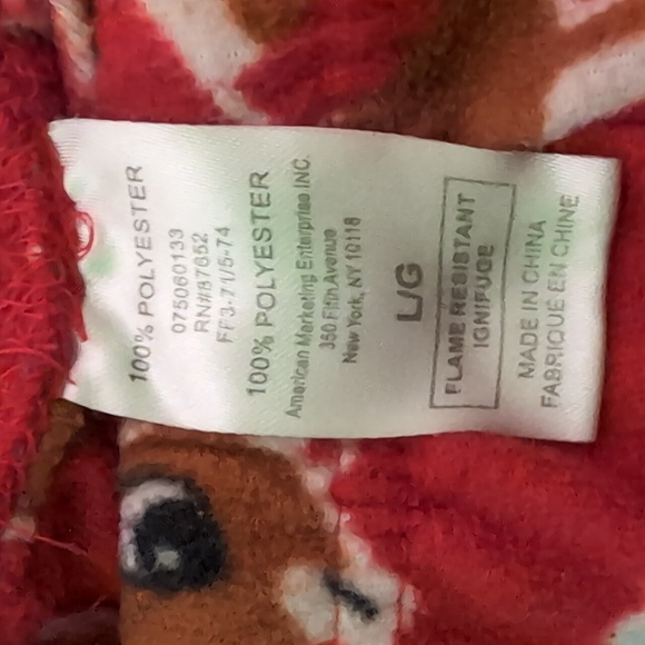 Childrens Rudolph The Red Nose Reindeer pajama pants size Large - Picture 3 of 6